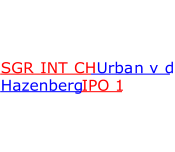 SGR INT CH   Urban v d  Hazenberg IPO 1